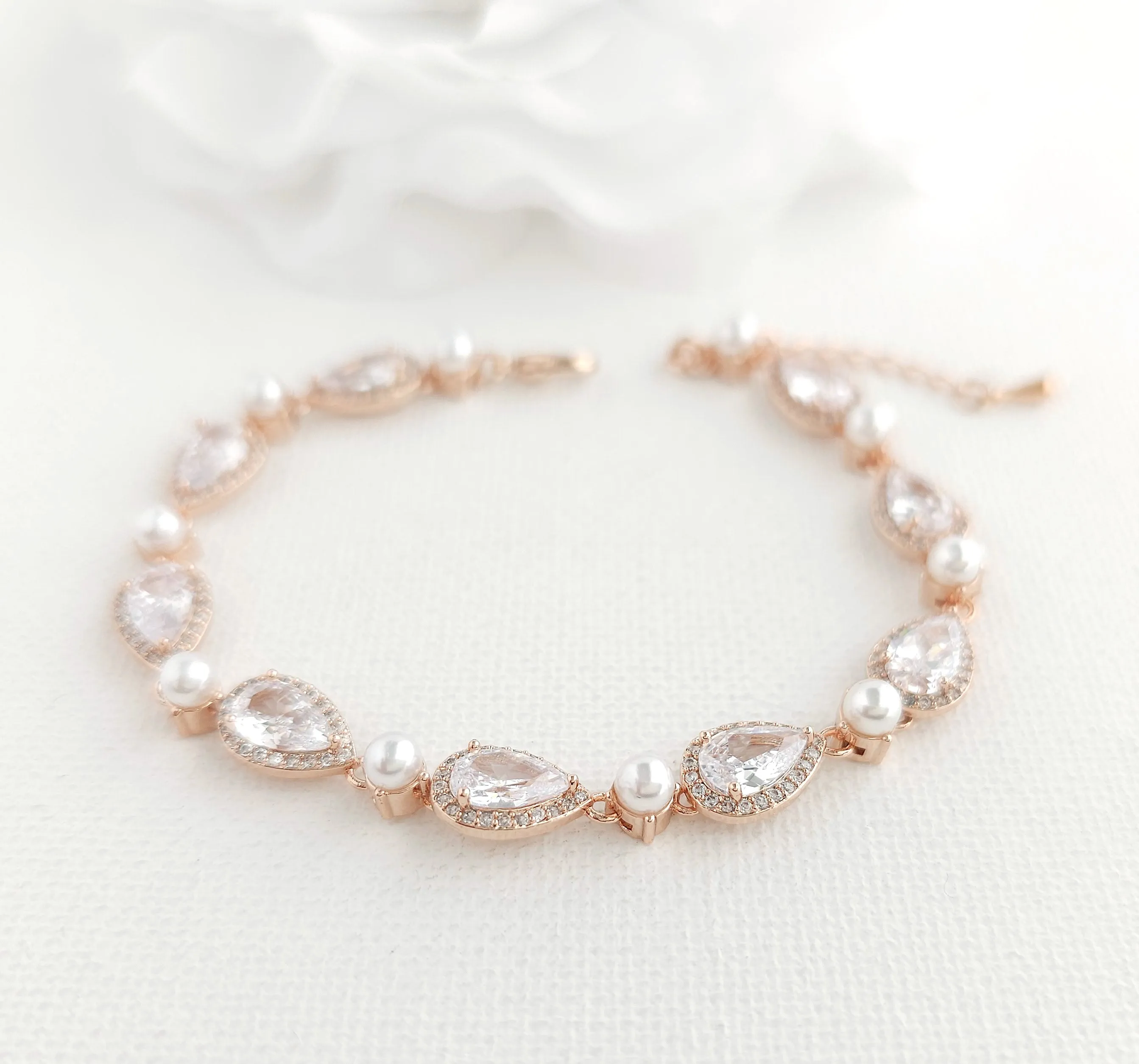 Gold and Pearl Bracelet-Emma