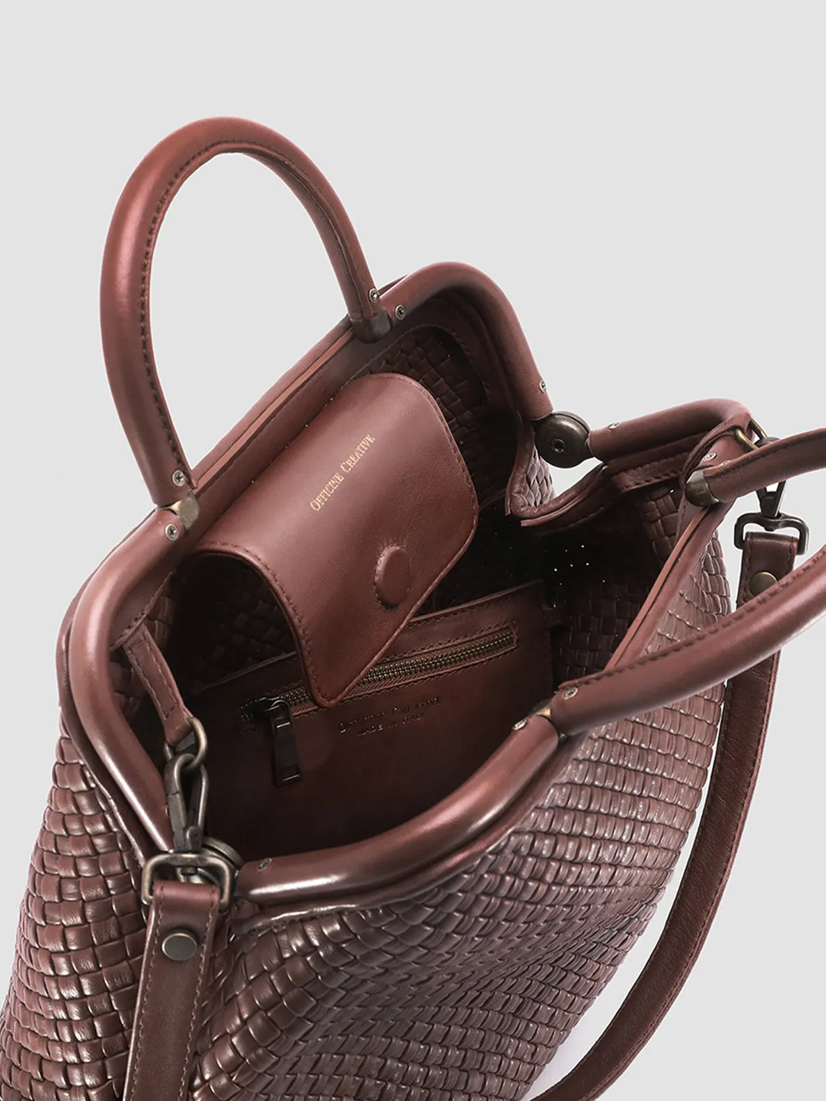 HELEN 14 Mignon - Brown Leather Handle Bag