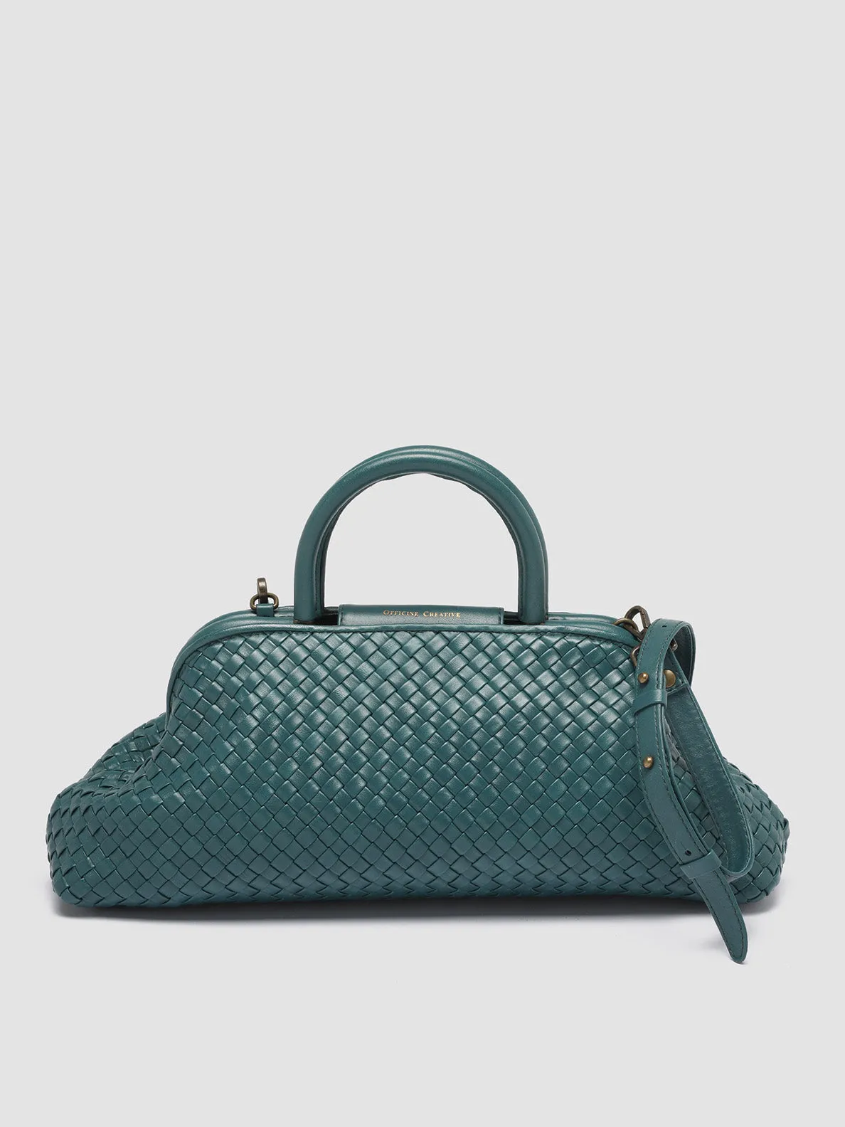 HELEN 21 - Green Leather Handle Bag