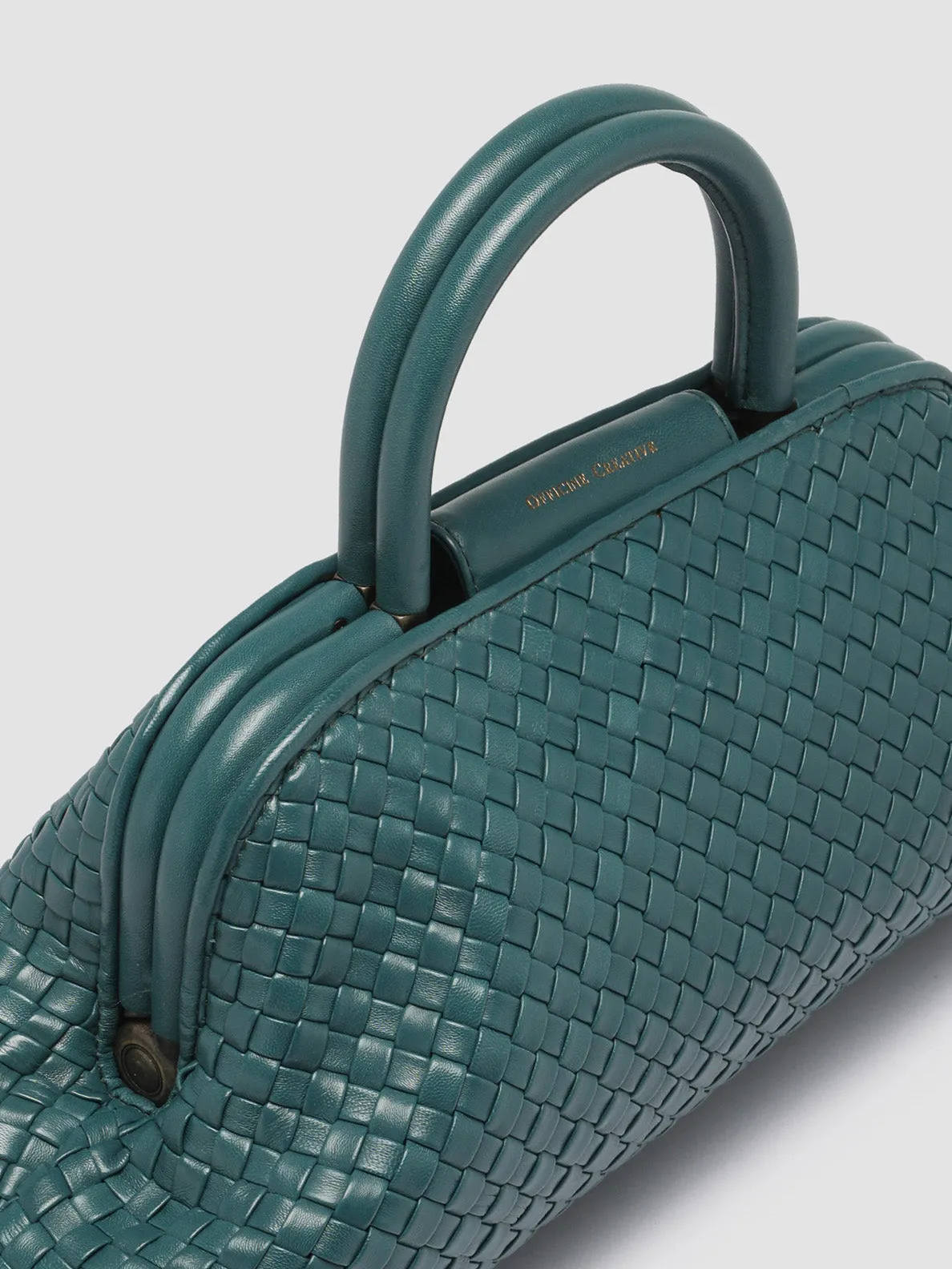 HELEN 21 - Green Leather Handle Bag