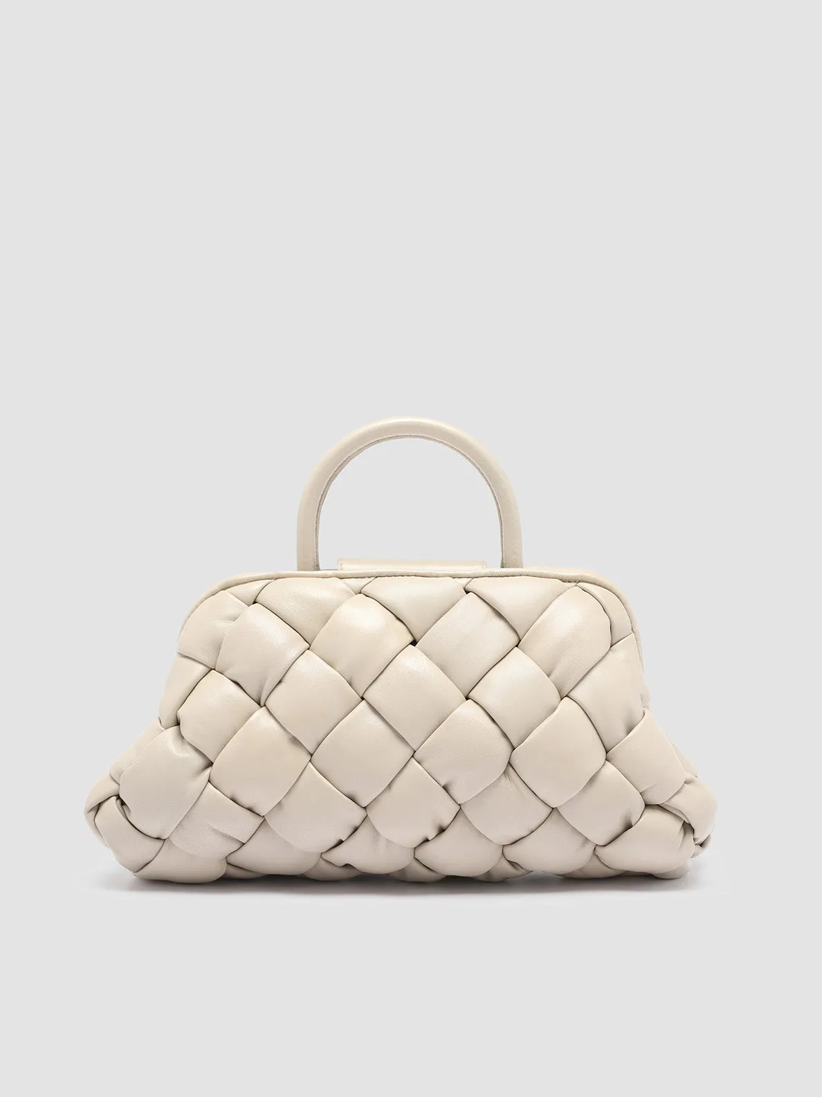 HELEN 21 - White Leather Handle Bag