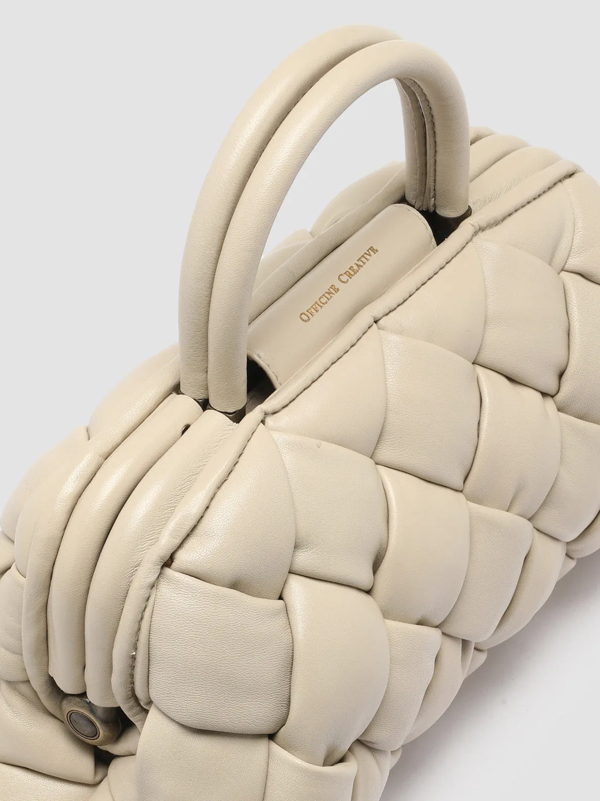 HELEN 21 - White Leather Handle Bag