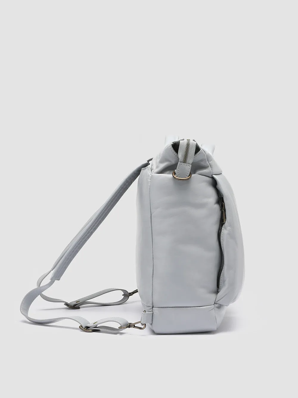 HELMET 037 - Grey Leather Weekend Bag