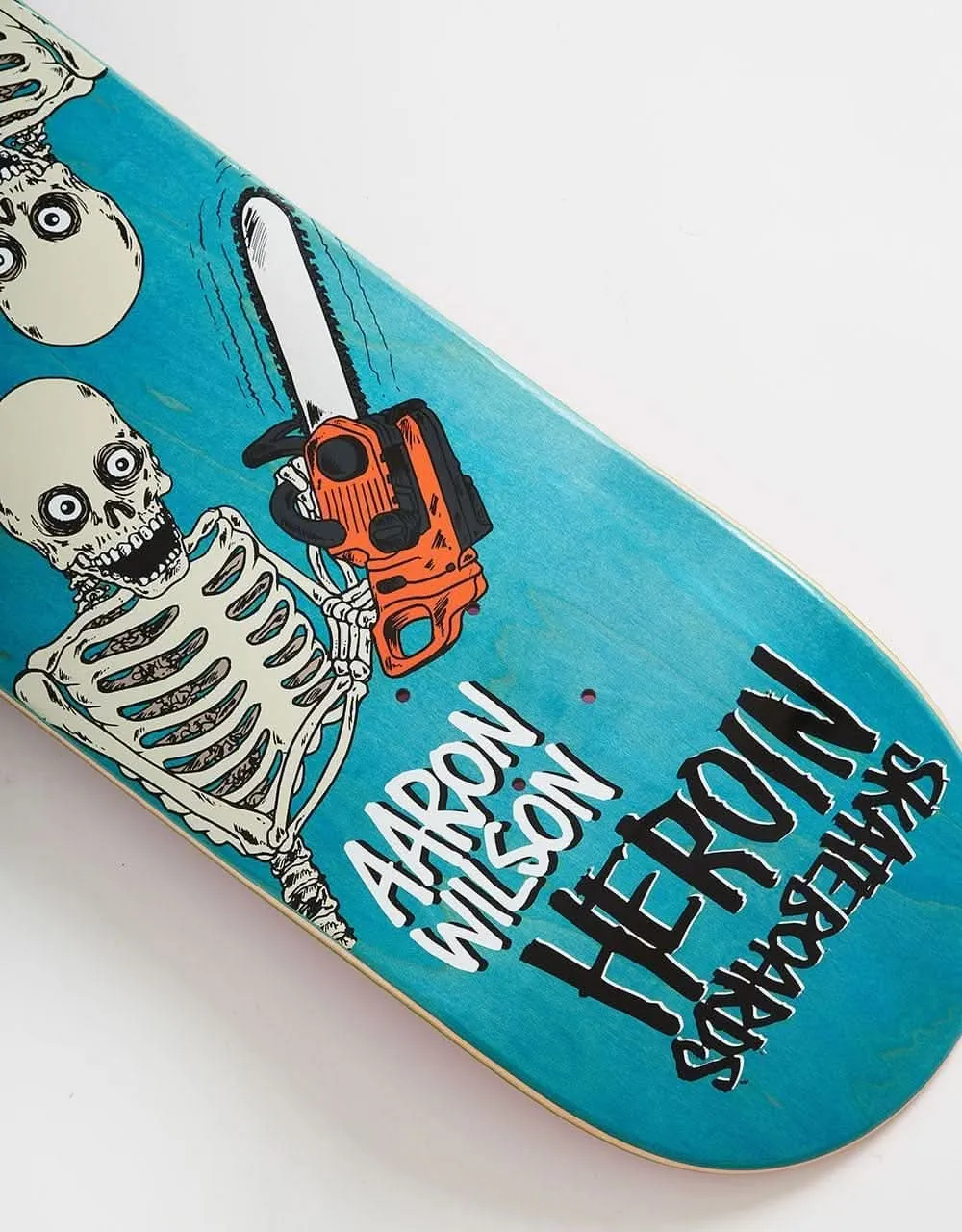 Heroin Aaron Chainsaw Skeletons Skateboard Deck - 8.5