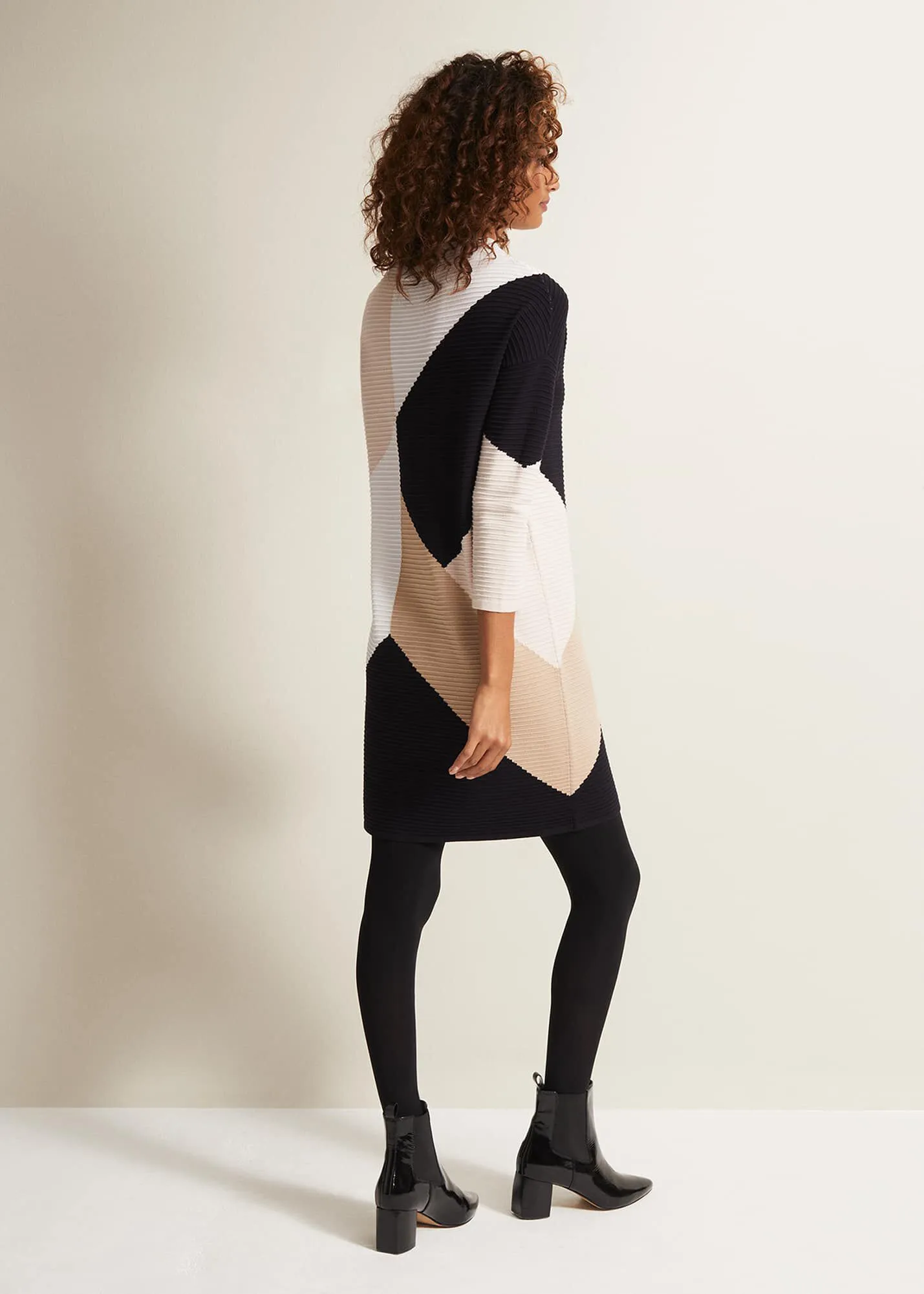 Hetty Colour Block Tunic Mini Dress