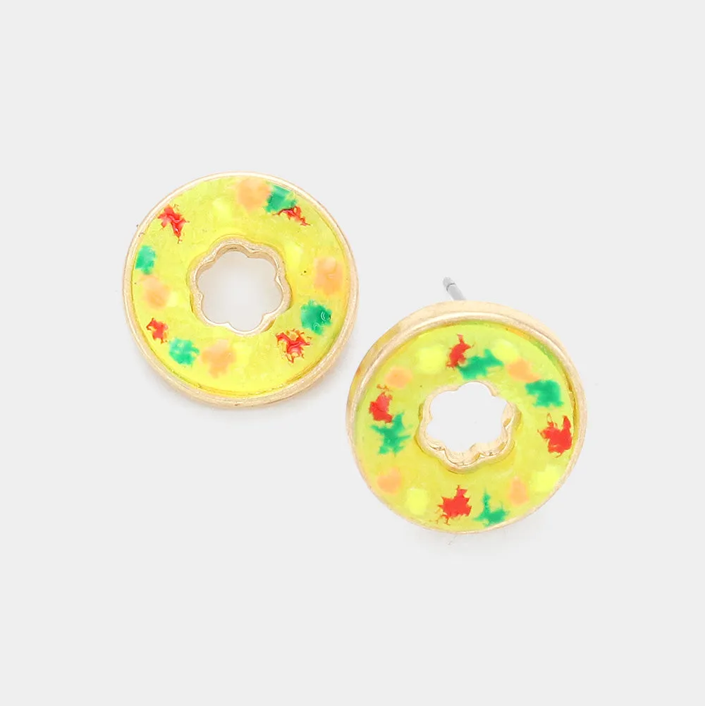 iLLASPARKZ Druzy Donut Stud Earrings