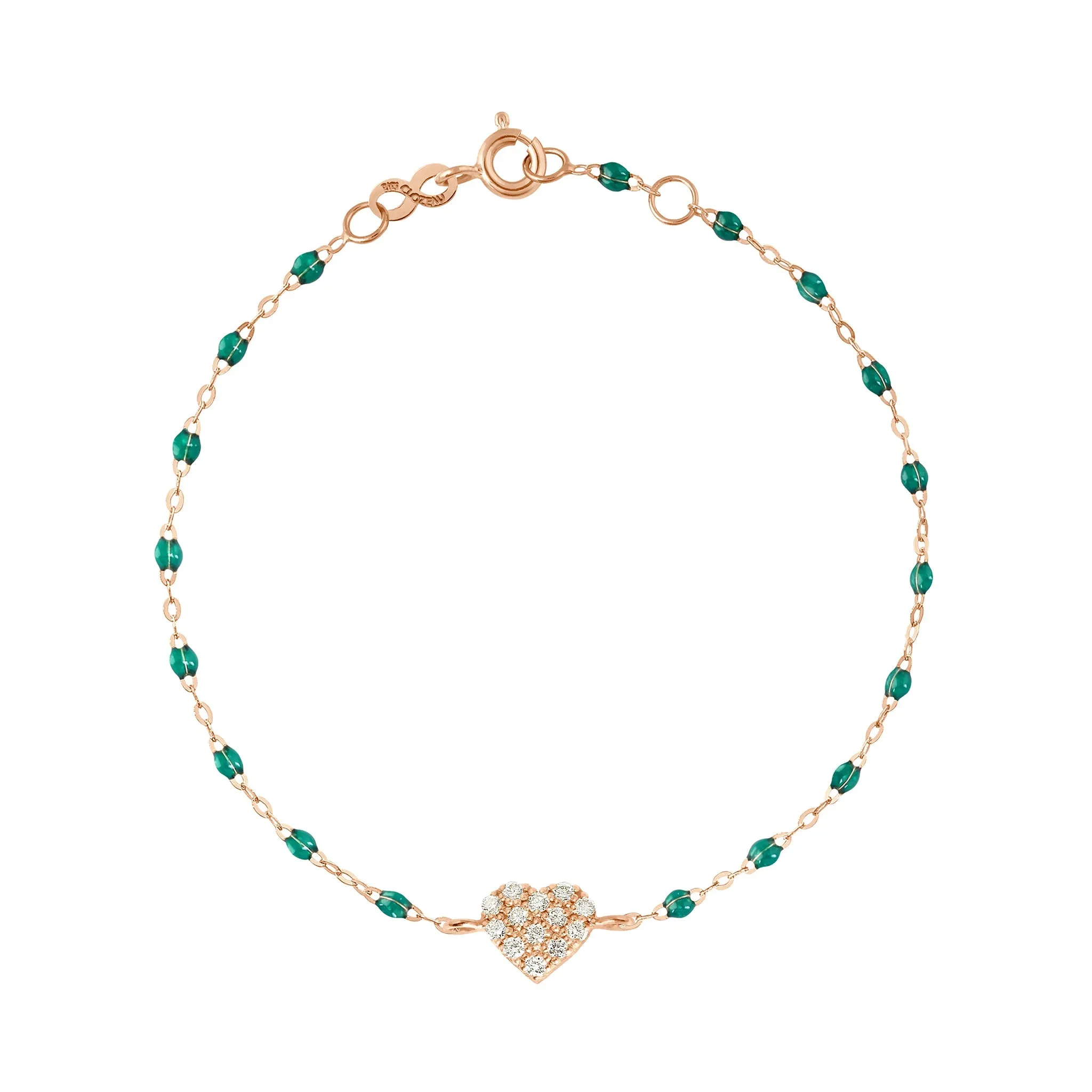 In Love Diamond Bracelet, Emerald, Rose Gold, 6.7