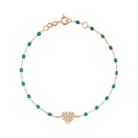 In Love Diamond Bracelet, Emerald, Rose Gold, 6.7