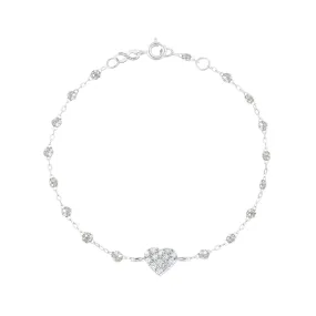 In Love Diamond Bracelet, Sparkle, White Gold, 6.7