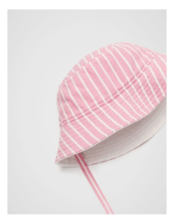 Initial Stripe Sun Hat in S