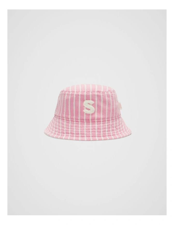 Initial Stripe Sun Hat in S