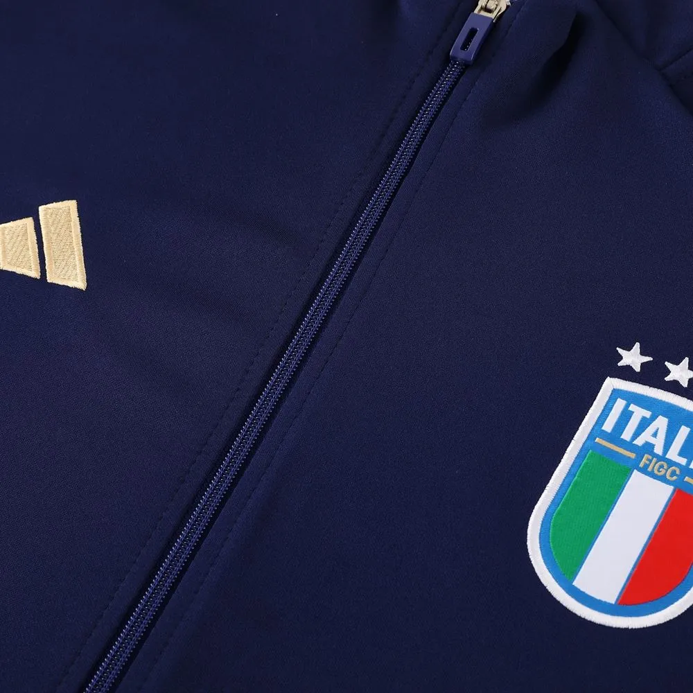 Italy FIGC Navy Full Zip Training Tracksuit 24/25