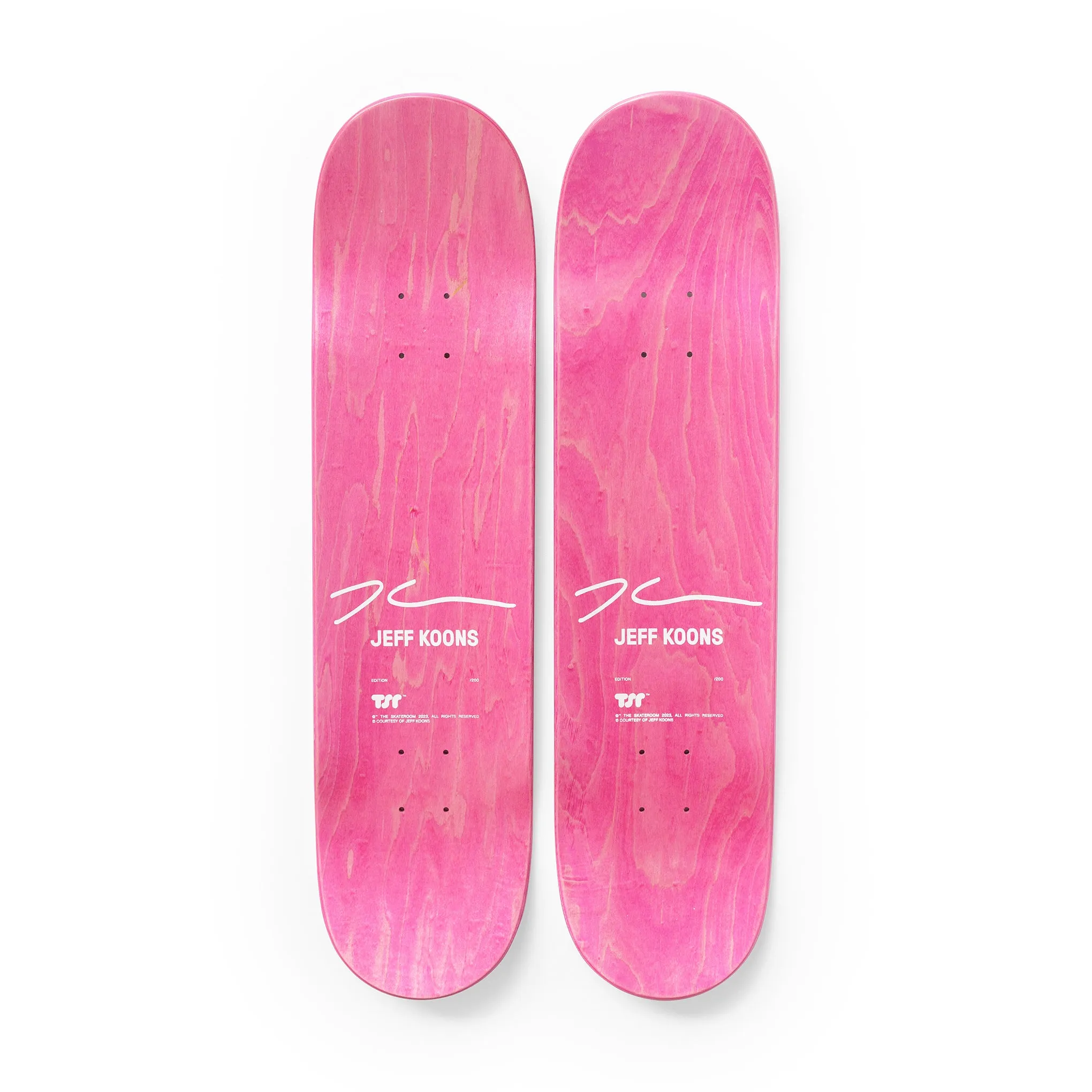 Jeff Koons Pink Panther Skateboard Diptych