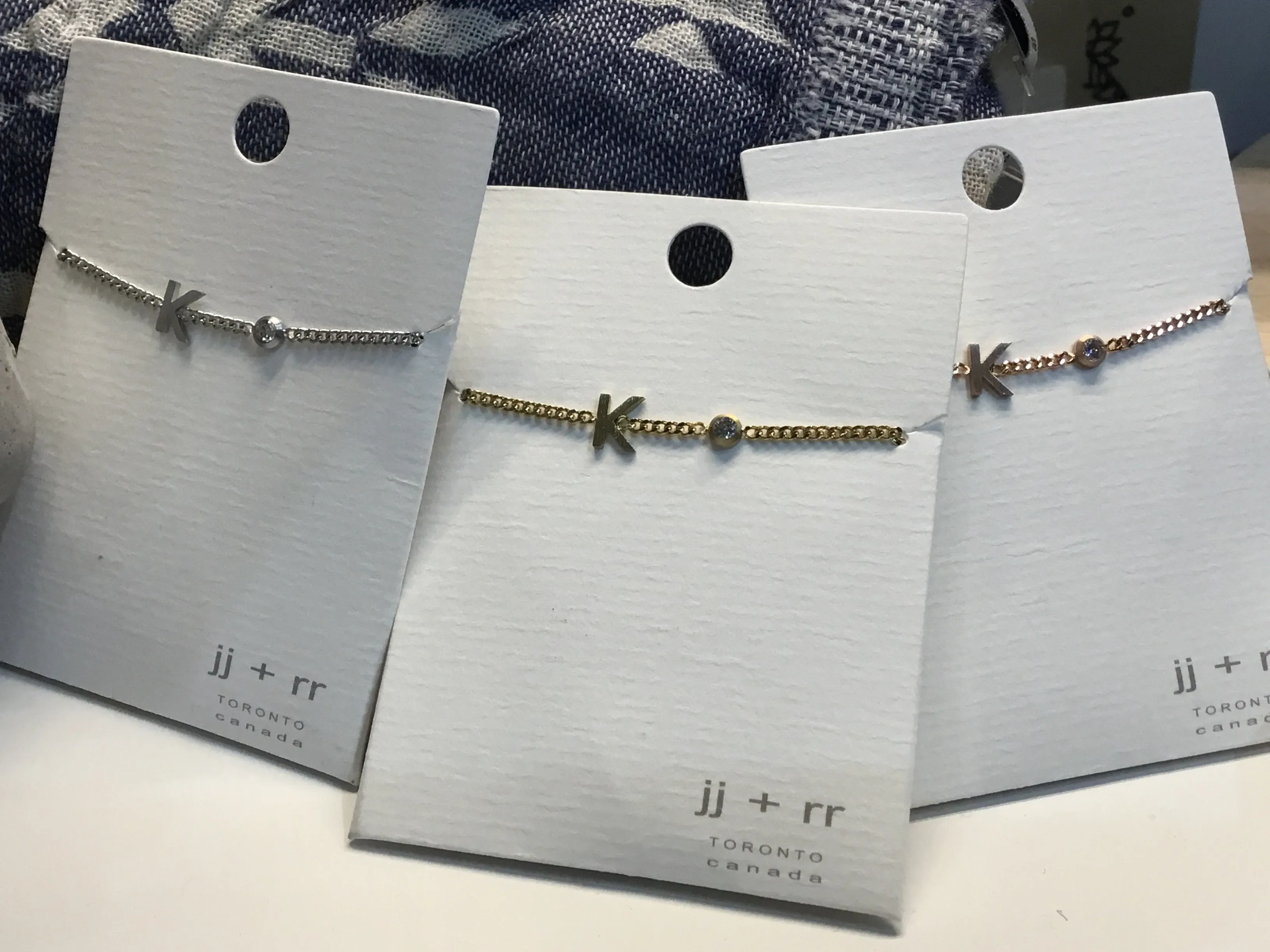 jj+rr - Monogram Bracelet (upper case initial)  Stainless Steel