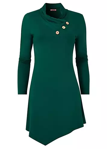 Joe Browns Pleated Neck Asymmetric Long Sleeve Tunic | Grattan