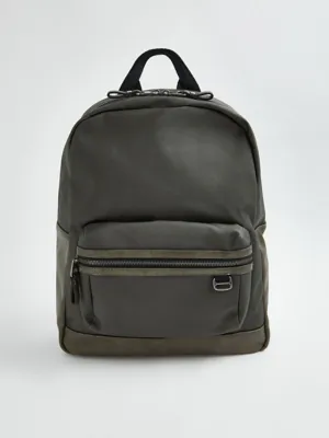 Khaki Waxy Canvas Backpack | Men | George at ASDA