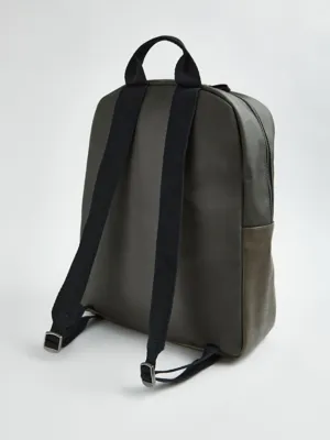 Khaki Waxy Canvas Backpack | Men | George at ASDA