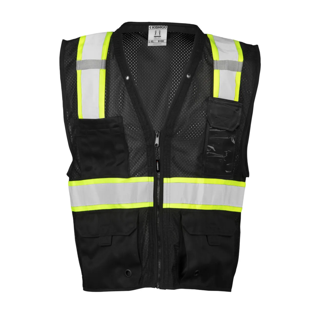 Kishigo Enhanced Visibility Multi Pocket Mesh Vest B100-B111