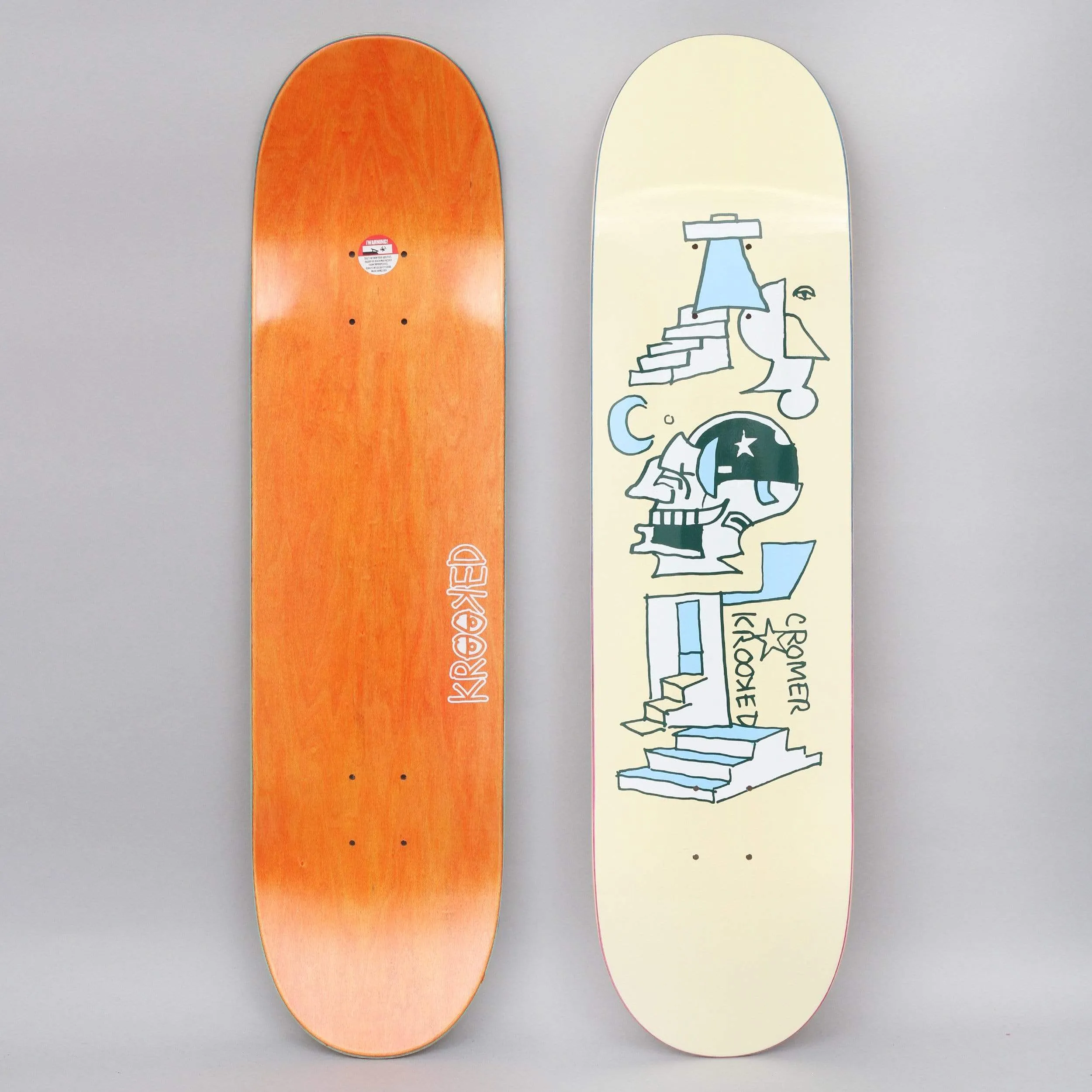 Krooked 8.06 Cromer Half Moon Skateboard Deck