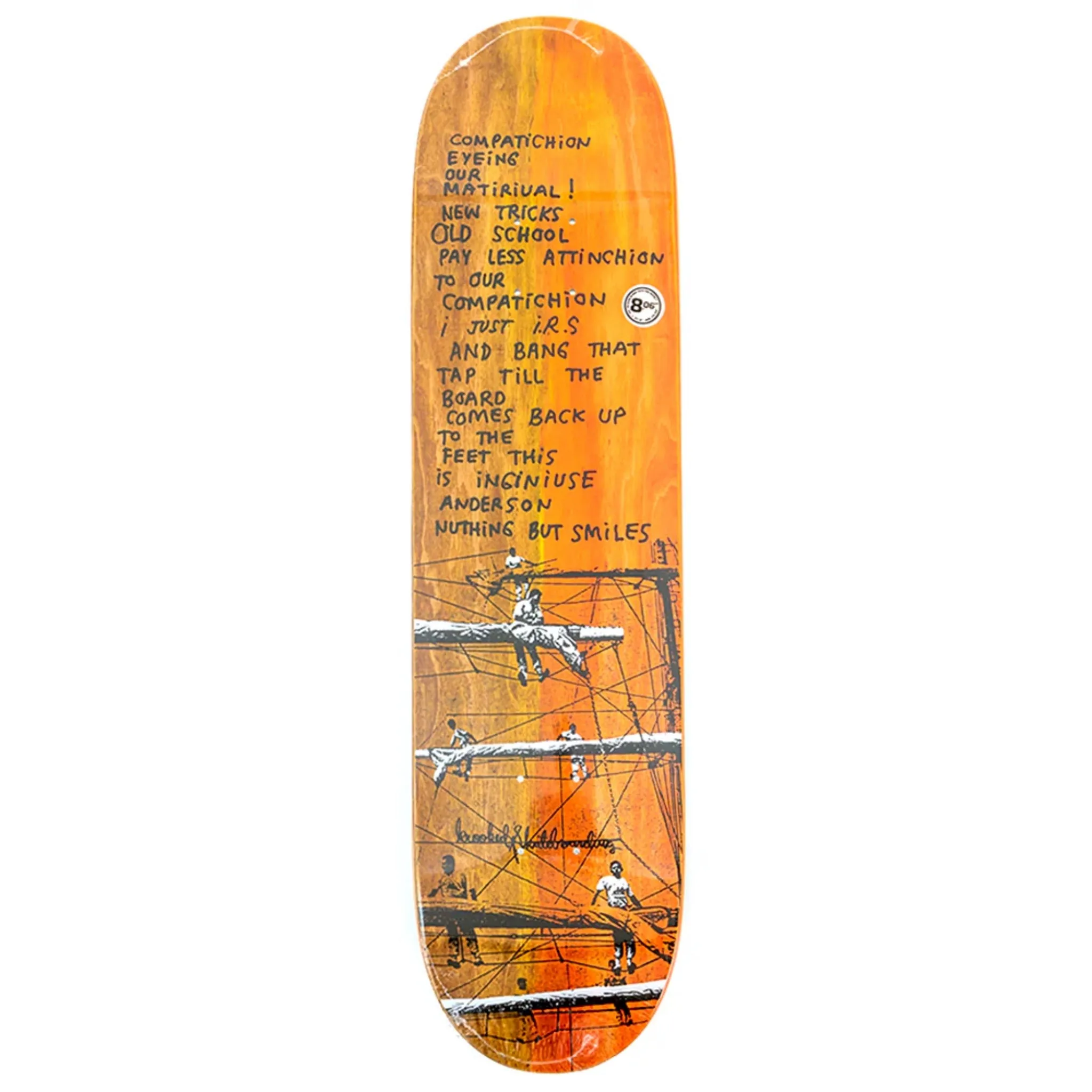 KROOKED MANDERSON XEROX 8.06” SKATEBOARD DECK