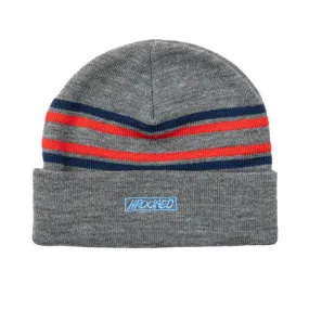 KROOKED MOONSMILE SCRIPT BEANIE - HEATHER GREY