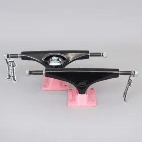 Krux 8 K5 Standard Skateboard Trucks Black / Pink