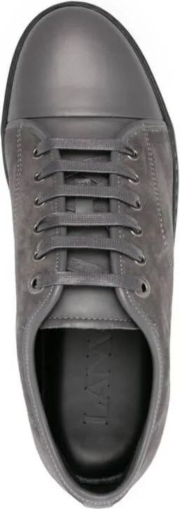 Lanvin lace-up suede sneakers Grey