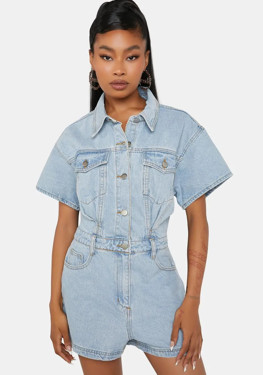 Last Resort Denim Romper-