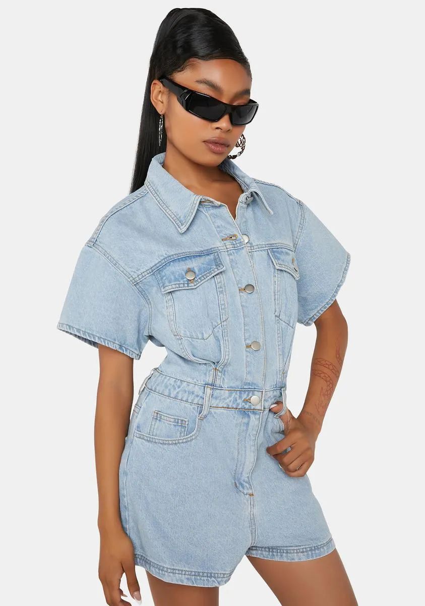 Last Resort Denim Romper-