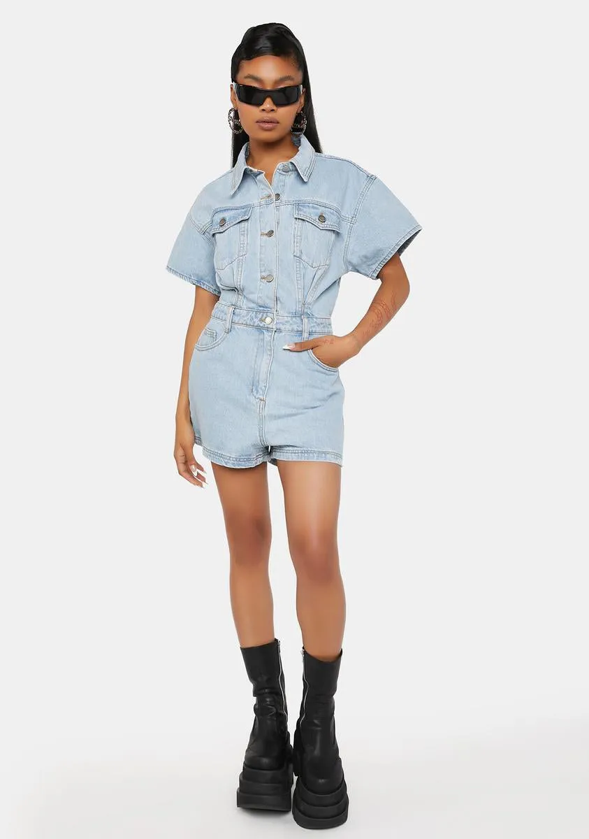 Last Resort Denim Romper-