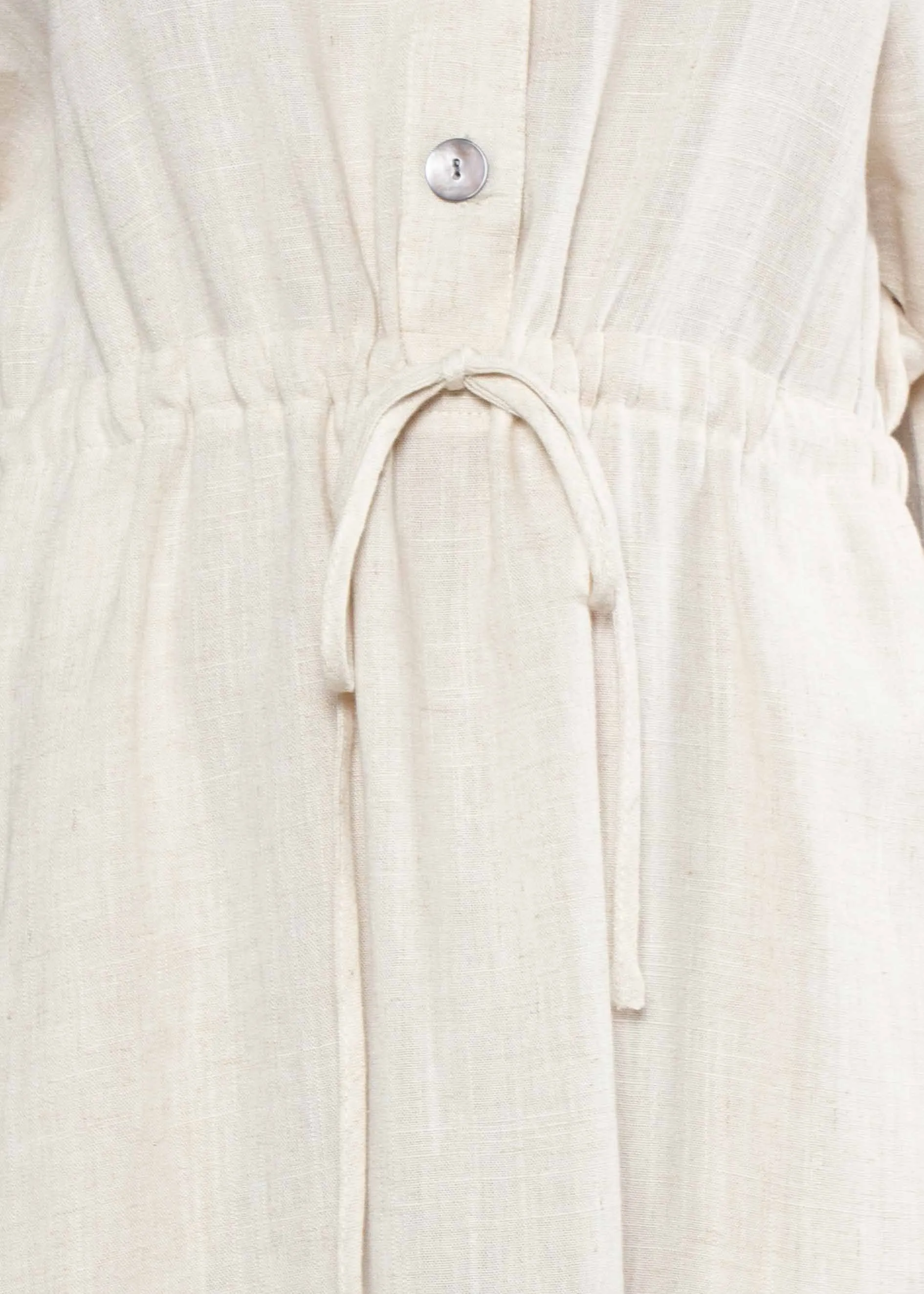 Lay Low Linen Tunic Dress - Natural