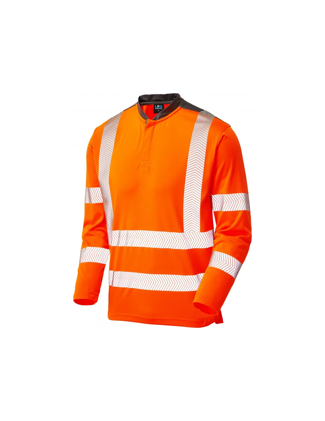 Leo Workwear - T13 Watermouth Class 3 Performance Sleeved T Shirt - Orange - 2020ppe Size S