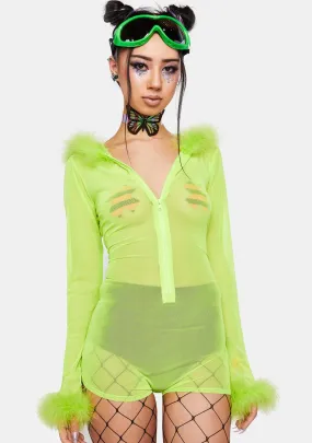 Lime Night Nomad Sheer Romper-