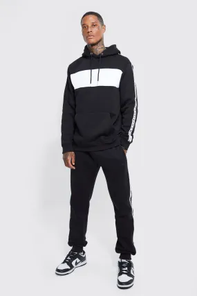 Limited Colour Block Tape Hooded Tracksuit