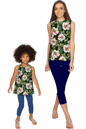 Little Queen of Flowers Emily Sleeveless Party Top - Mommy & Me