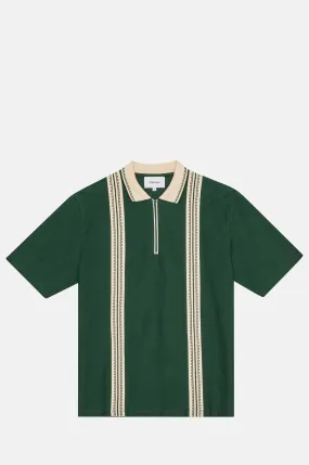 Luca Zip Polo Dark Green