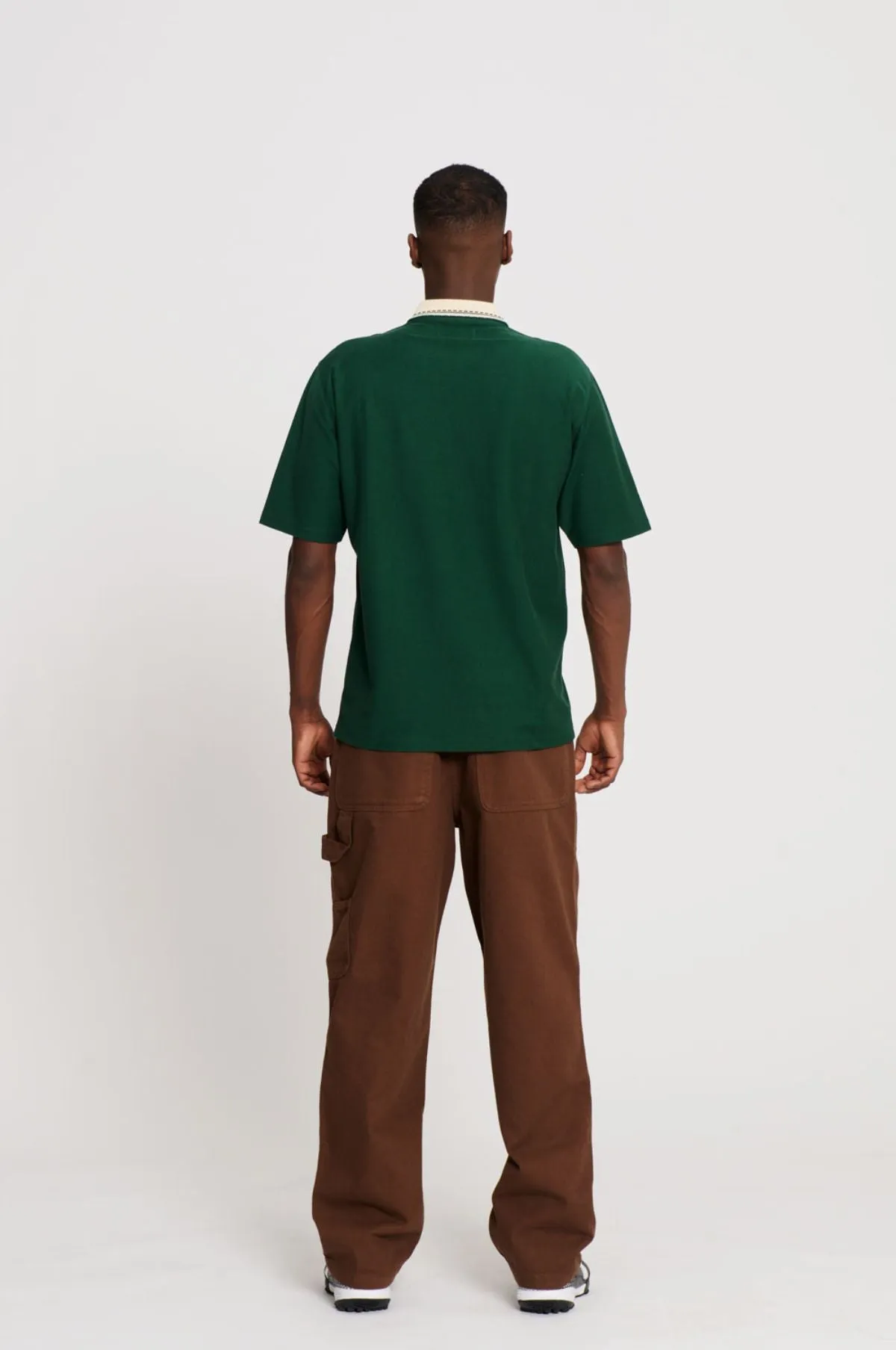 Luca Zip Polo Dark Green