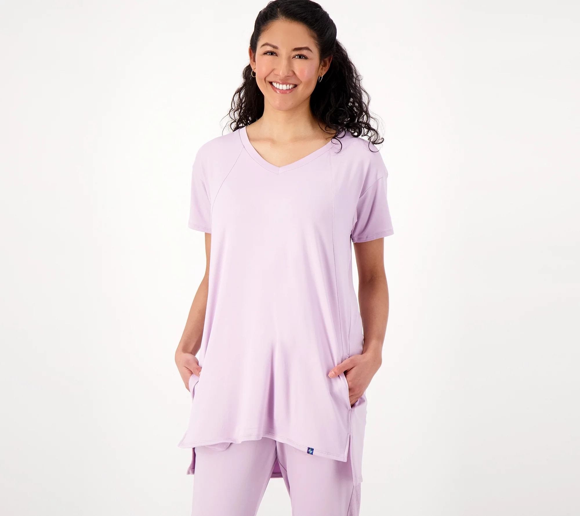 Lug Lounge Hi-Low Tunic Top - Hopper