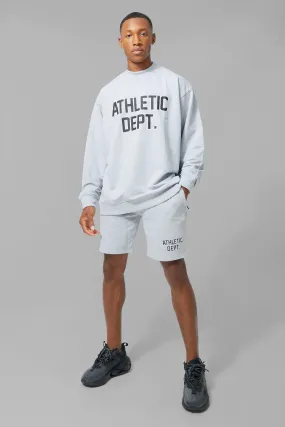 Man Active Oversized Athletic Sweat Tracksuit | boohooMAN UK