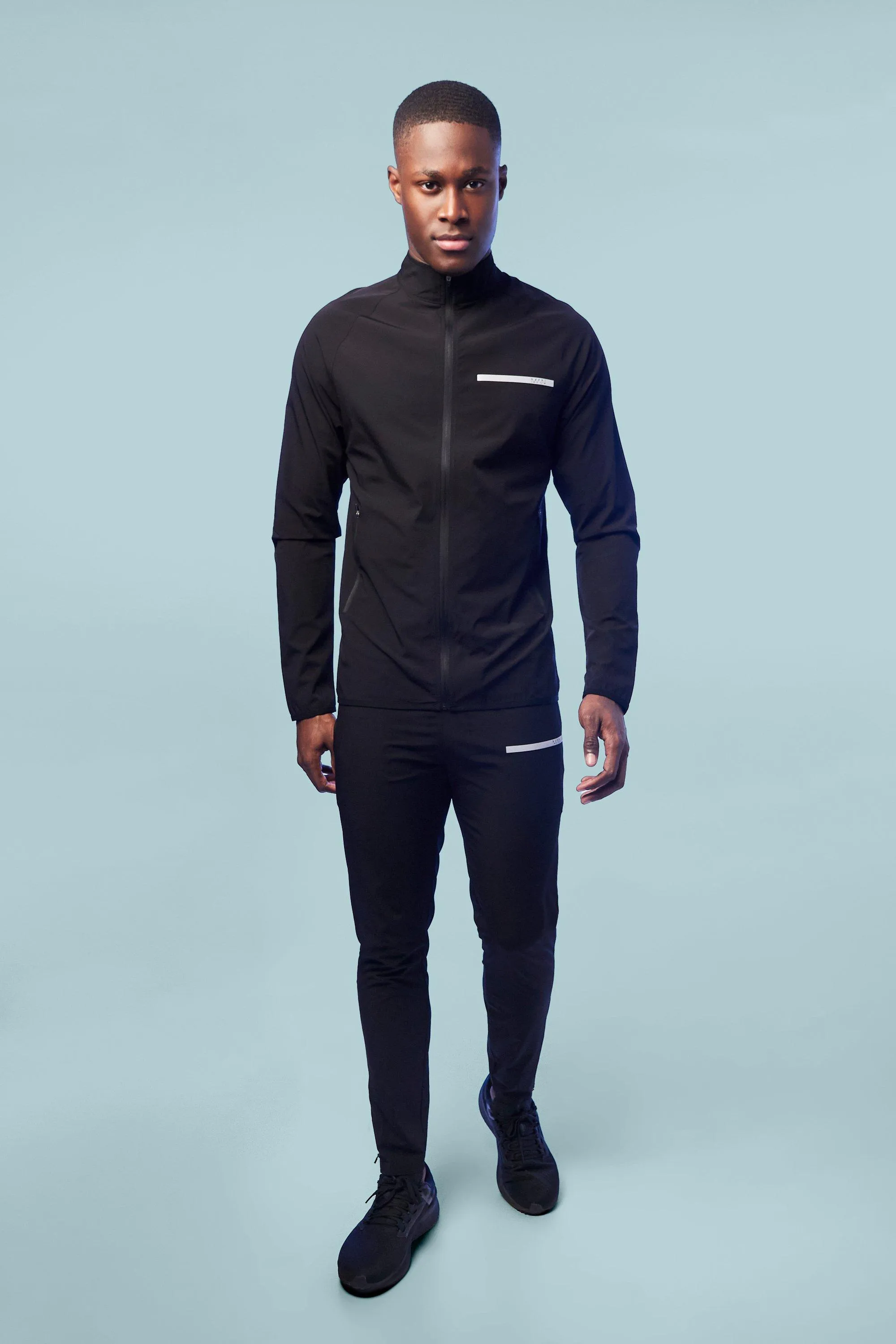 Man Active Performance Funnel Neck Tracksuit | boohooMAN UK