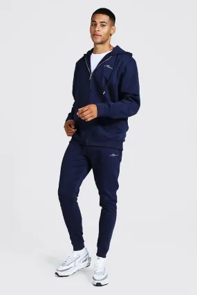 Man Signature Zip Through Tracksuit