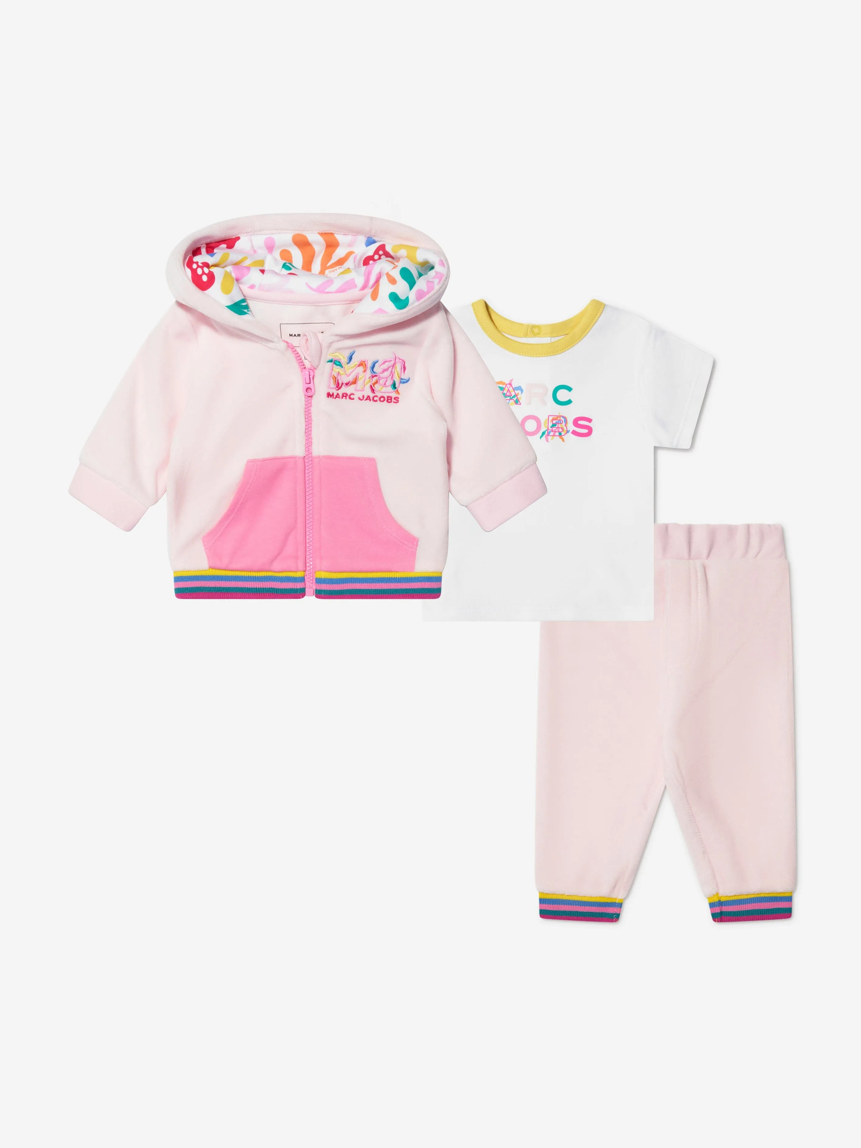 MARC JACOBS Baby Girls 3 Piece Tracksuit Set in Pink