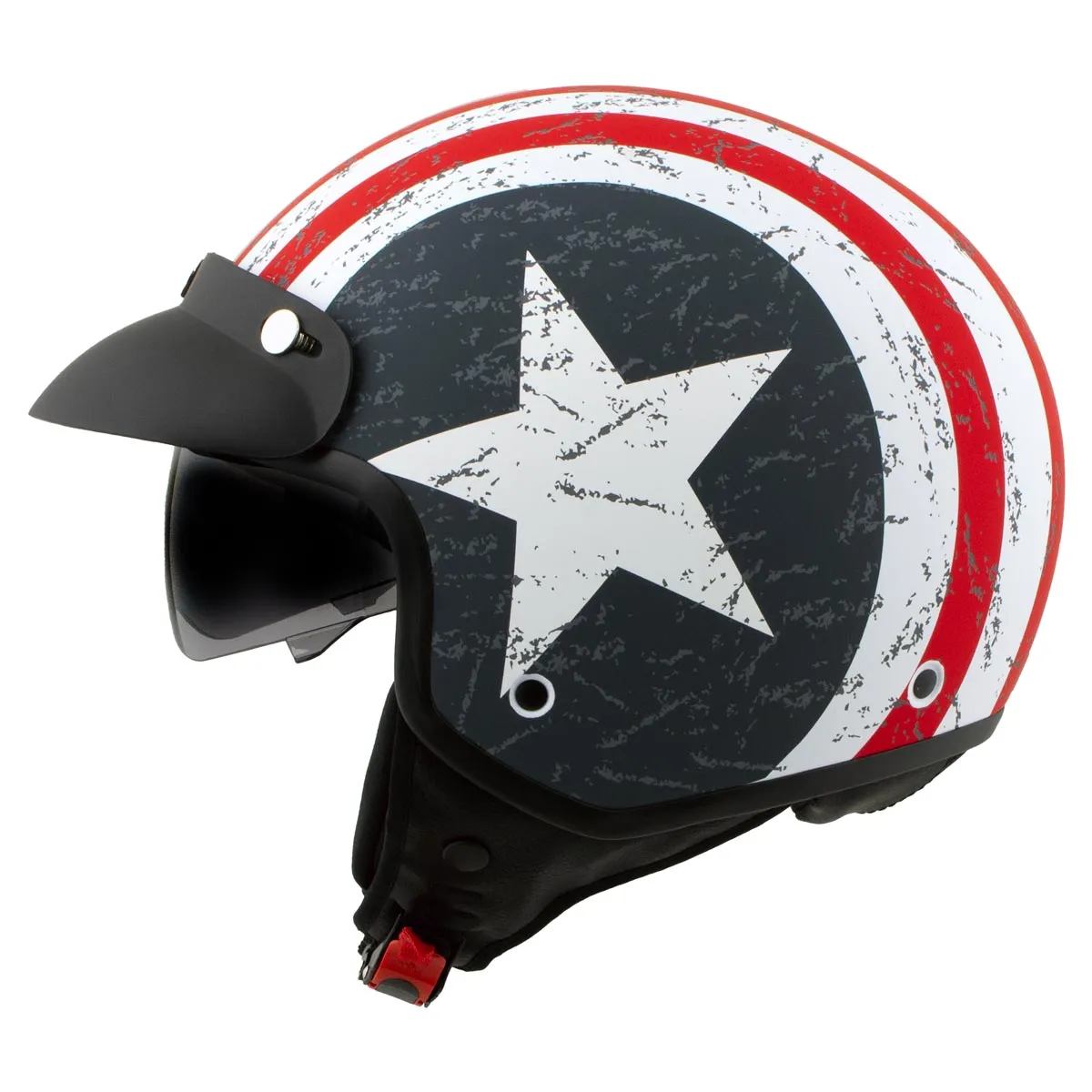 Maverick 3/4 Star & Stripes Open Face Motorcycle Helmet