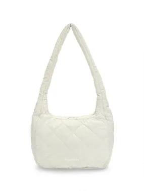 Melrose Quilting Shoulder Bag L Beige