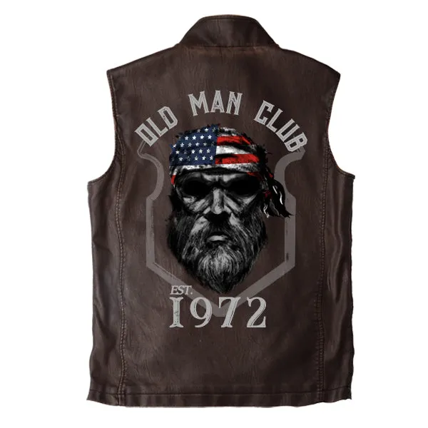 MEN'S 1972 OLD MAN CLUB VINTAGE DOUBLE COLLAR VEST