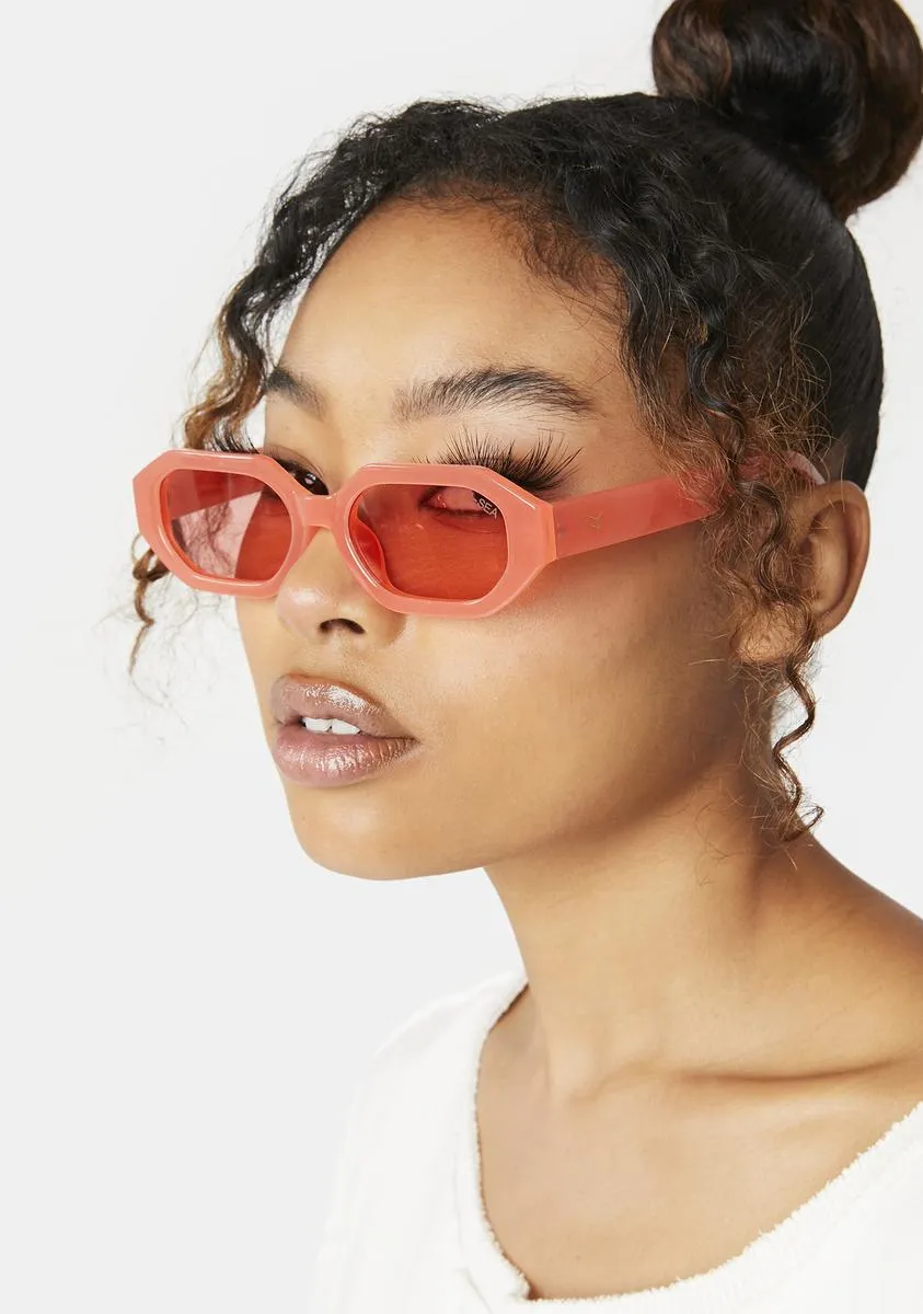 Mercer Coral Oval Sunglasses-