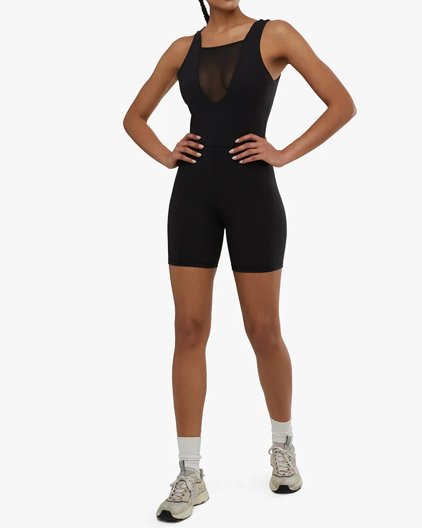 Mesh Romper | Black