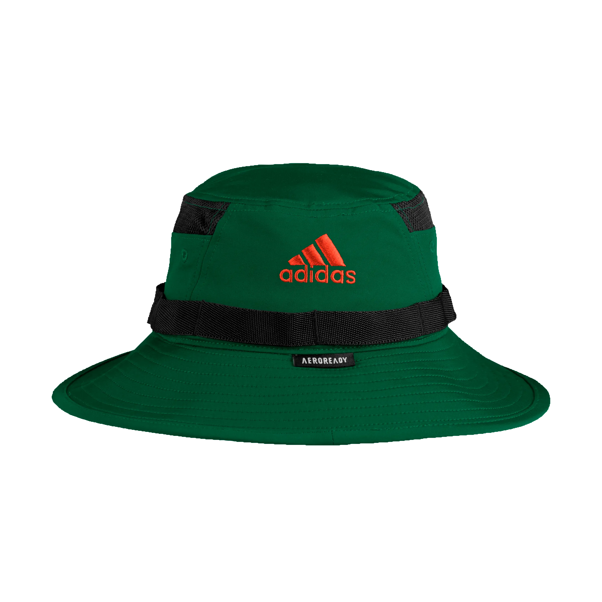 Miami Hurricanes adidas Aeroready Bucket Hat - Green