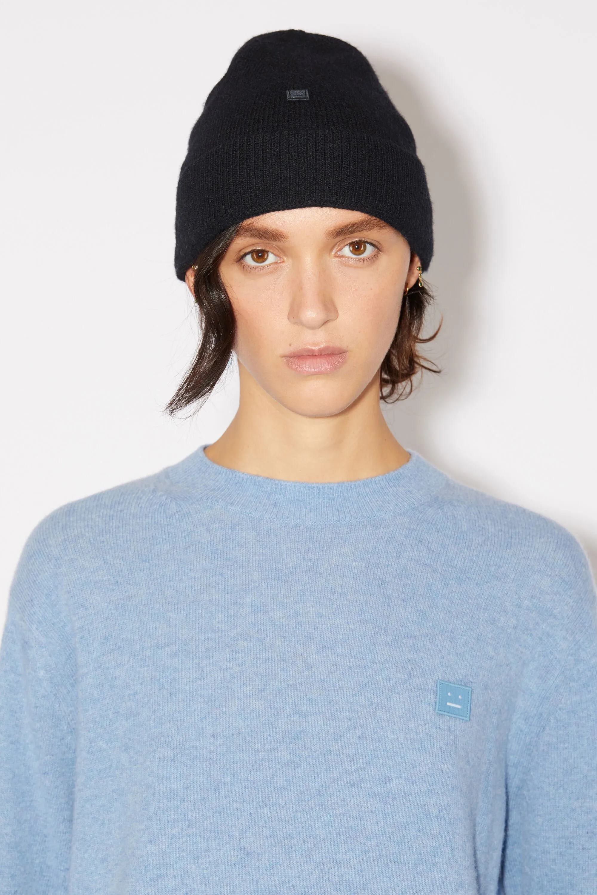 Micro face patch beanie