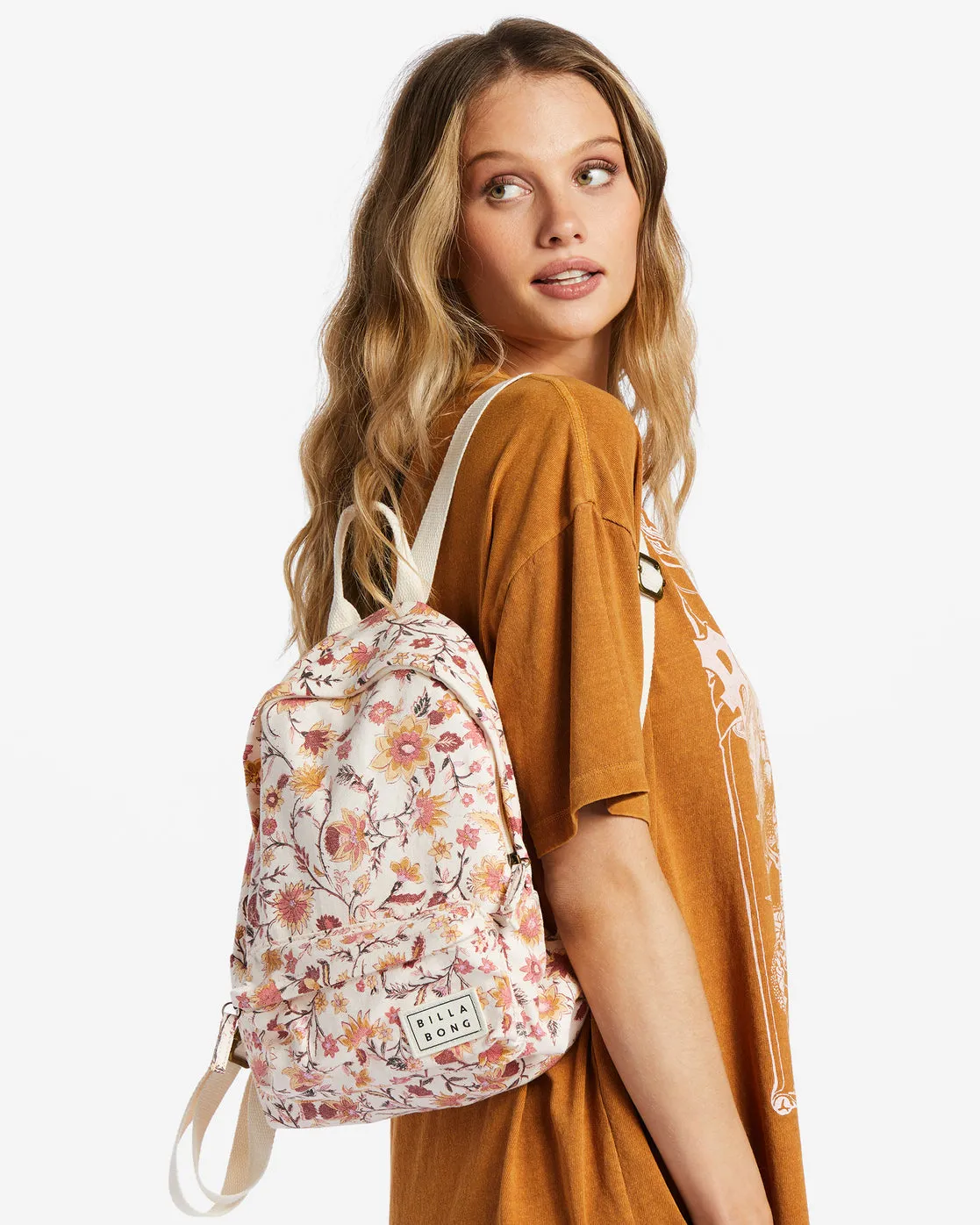 Mini Mama Canvas Backpack - White Cap 1